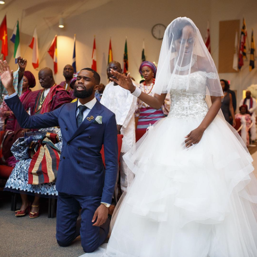 Black Wedding Moment Of The Day: Groom On Bended Knee Shows That Love Is Impossible Without God
